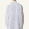 Oversized randig skjorta i bomullspoplin Oversized randig skjorta i bomullspoplin