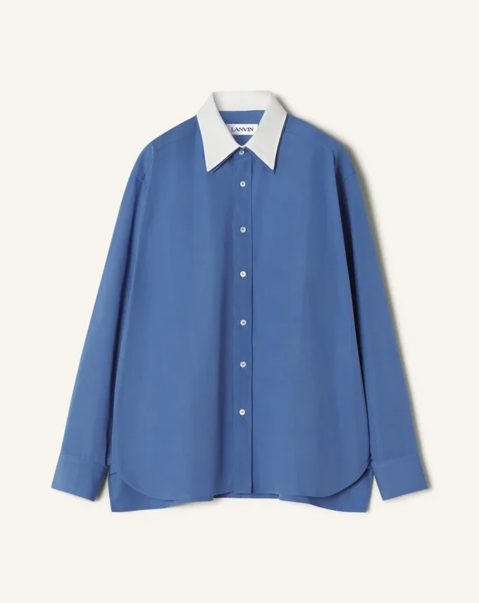 Oversized skjorta i bomullspoplin Oversized skjorta i bomullspoplin