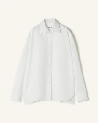 Oversized skjorta i bomullspoplin