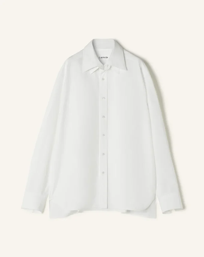 Oversized skjorta i bomullspoplin Oversized skjorta i bomullspoplin