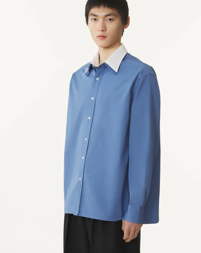 Oversized skjorta i bomullspoplin Oversized skjorta i bomullspoplin