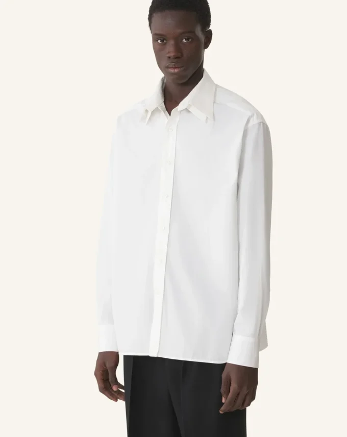 Oversized skjorta i bomullspoplin Oversized skjorta i bomullspoplin