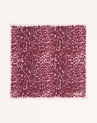 Silkescarf med leopardmönster