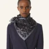Silkescarf med leopardmönster Silkescarf med leopardmönster