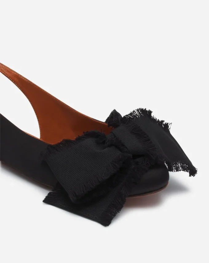 Slingback Ballerina Flat i satin Slingback Ballerina Flat i satin