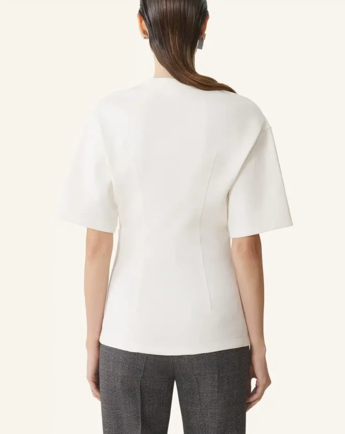 T-shirt i bomullsfleece T-shirt i bomullsfleece