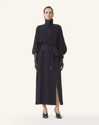 Trenchcoat i charmeuse