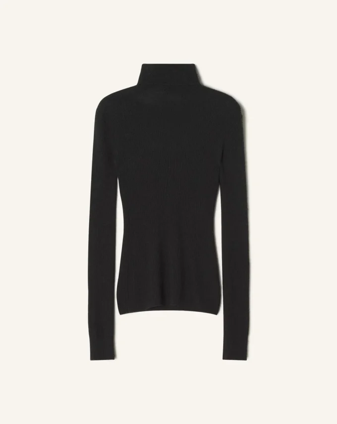 Turtleneck-tröja i merinoull och silke Turtleneck-tröja i merinoull och silke