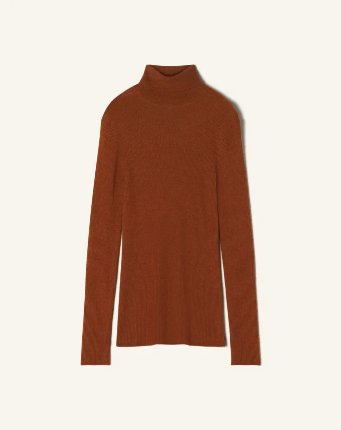 Turtleneck-tröja i merinoull och silke Turtleneck-tröja i merinoull och silke
