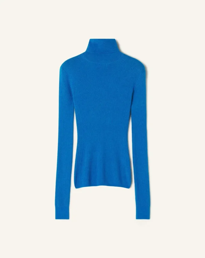Turtleneck-tröja i merinoull och silke Turtleneck-tröja i merinoull och silke