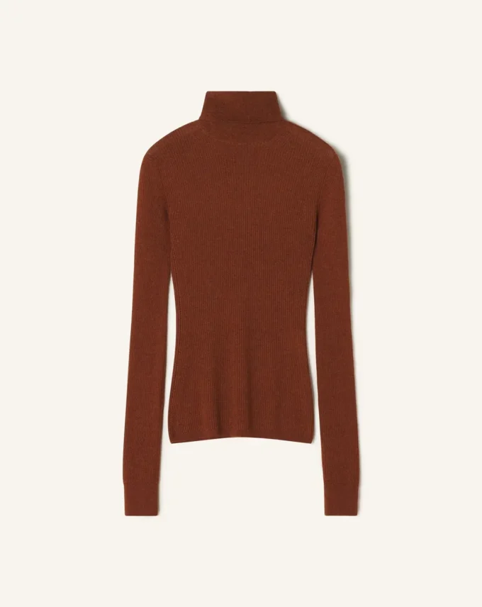 Turtleneck-tröja i merinoull och silke Turtleneck-tröja i merinoull och silke