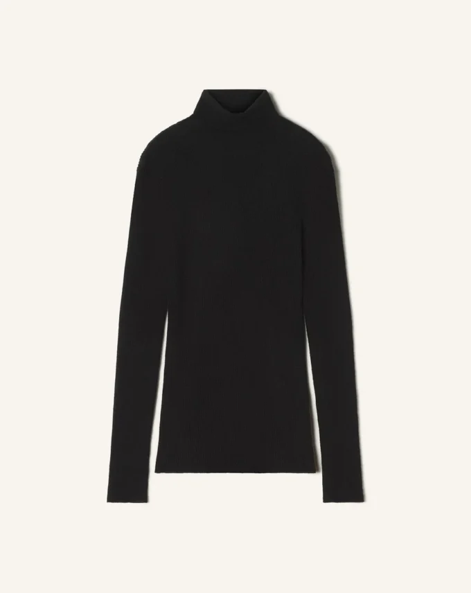Turtleneck-tröja i merinoull och silke Turtleneck-tröja i merinoull och silke