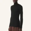 Turtleneck-tröja i merinoull och silke Turtleneck-tröja i merinoull och silke