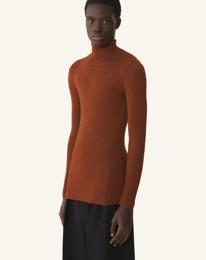 Turtleneck-tröja i merinoull och silke Turtleneck-tröja i merinoull och silke