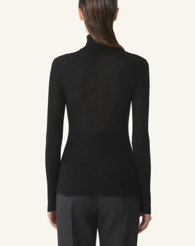 Turtleneck-tröja i merinoull och silke Turtleneck-tröja i merinoull och silke