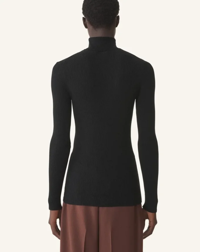 Turtleneck-tröja i merinoull och silke Turtleneck-tröja i merinoull och silke