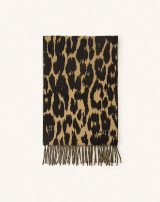 Ullhalsduk med leopardmönster