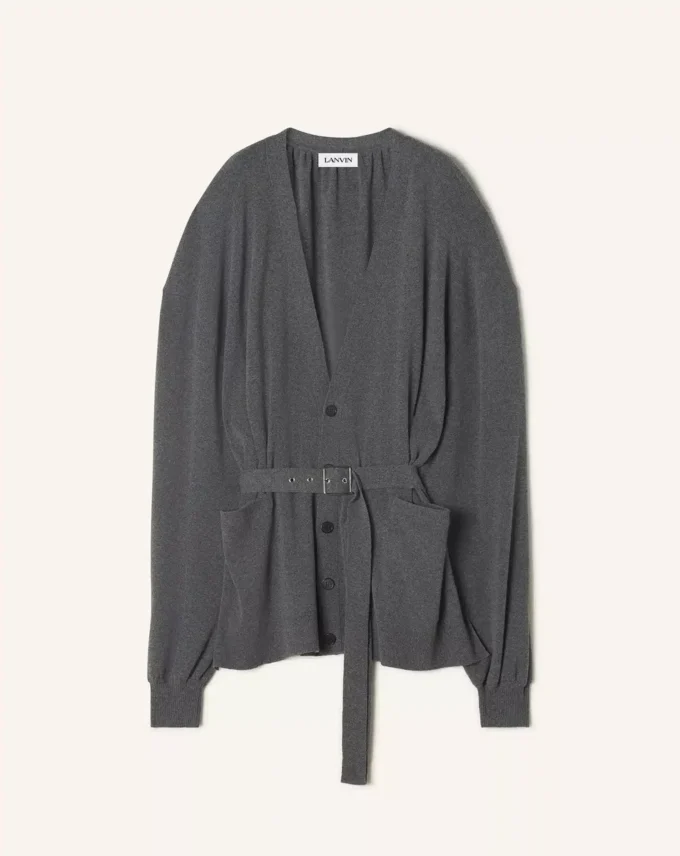 Överdimensionerad kofta i ull och kashmir Överdimensionerad kofta i ull och kashmir