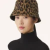 Vändbar bucket hat med leopardmönster Vändbar bucket hat med leopardmönster