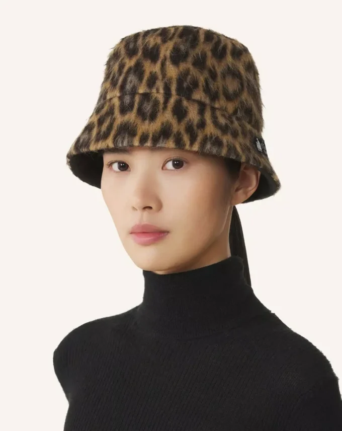 Vändbar bucket hat med leopardmönster Vändbar bucket hat med leopardmönster