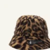 Vändbar bucket hat med leopardmönster Vändbar bucket hat med leopardmönster